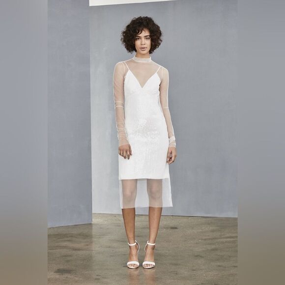 Amsale LW131 - Layered Shift Dress - Picture 1 of 5
